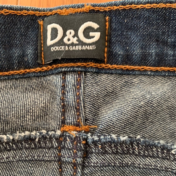 D&G Dolce Gabbana Dark Denim w/Golden Leather Belt - Picture 10 of 15